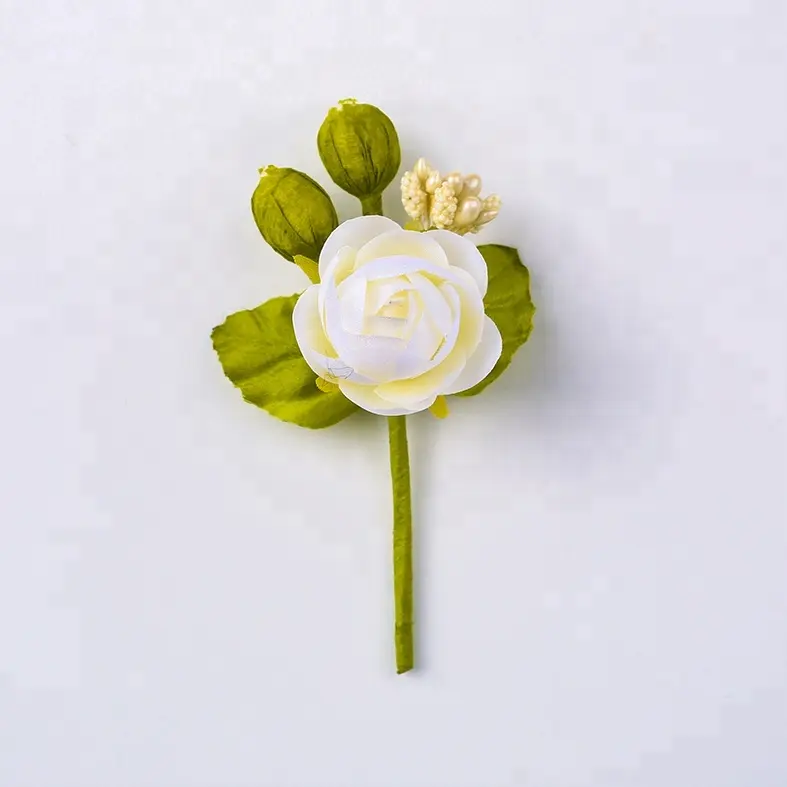 Rose Cream Color Artificial Single Rose