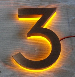 House Sign Hot Sales House Numbers Acrylic Number Sign For Indoor Led Sign For Building Signs