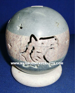 Soapstone-Lámpara de vela hecha a mano, luz de té - Product Image 1