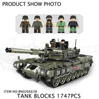 Mainan Jacko Tema Militer Tank Tempur Utama Leopard 2 Model Dengan Mini Figur Blok Bangunan 1747PCS
