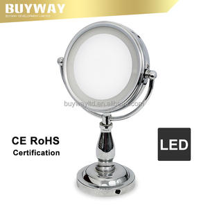 Redondo iluminado <span class=keywords><strong>maquillaje</strong></span> <span class=keywords><strong>espejo</strong></span> de <span class=keywords><strong>aumento</strong></span> <span class=keywords><strong>espejo</strong></span> de <span class=keywords><strong>maquillaje</strong></span> LED con <span class=keywords><strong>luz</strong></span> LED - Product Image 1