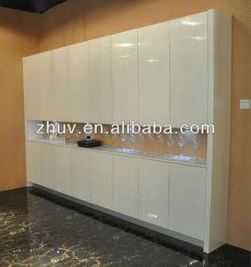 Panneau de porte d'armoire en mélamine brillante blanche avec laque UV - Product Image 6