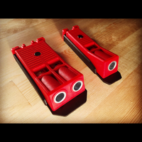 Kit de plantilla de acero Woodfox para agujeros ocultos en madera, con abrazadera de acero magnética superior y lateral tipo C, ajustable de 1/2 a 1-1/2 pulgadas, juego de herramientas manuales