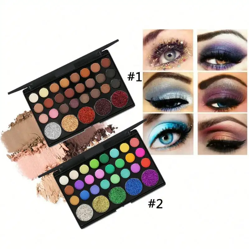 Eye Shadow 29 Warna, Palet Kosmetik Glitter, Produk Rias, Palet Eyeshadow Label Pribadi