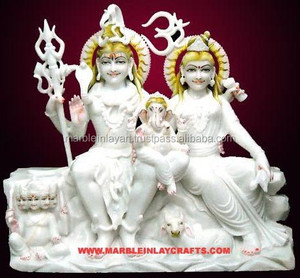 Statue de Shiva Parvati en marbre de Makrana, statue du Seigneur Shiva Parvati - Product Image 1