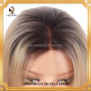 Perruque courte bob à dentelle frontale QDRapunzel, aspect naturel, synthétique, blonde ombrée, pour femmes, fibre résistante à la chaleur - Product Image 5