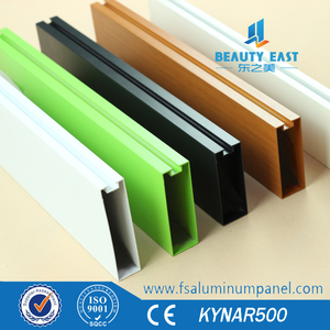 Resistente al calore 25x100mm Colore Venature del <span class=keywords><strong>legno</strong></span> di Figura di U Ufficio Falso Design del Soffitto - Product Image 6