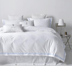 100% Cotton Sateen Hotel Embroidery Bedding Quilt Cover <strong>Set</strong> - Product Image 3