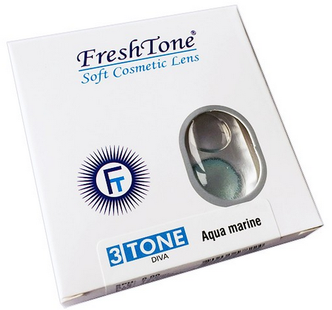 Цветные контактные линзы Freshtone Diva Aqua Marine 3 тона без рецепта