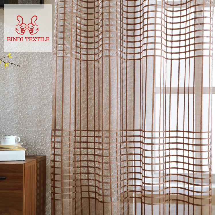 Chine Produits Maison CSA003 Impression Voile de Lin Rideau Fenêtre
