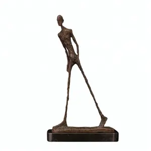Toptan dekoratif heykeller ve figürler-Giacometti yürüyen adam heykel soyut bronz heykel heykeli ev deco heykelcik heykeli heykel