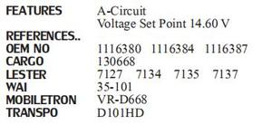 Bộ Điều Chỉnh Điện Áp Máy Phát Điện Mới 13120700 01-032 130668 3N3754 D10 D101 D101HD 1116380 1116384 1116385 1116387 D666 D667 D668 - Product Image 5