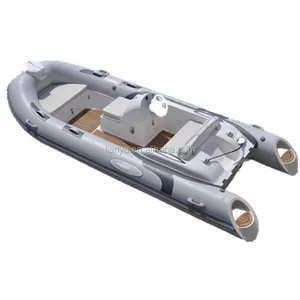 14FT 4.3m Rib430c Fishing Boat Motor Boat Fiberglass Hull Inflatable Boat  Rib Boat - China Boat and Rib Boat price