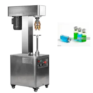 Semi Automatic Manual 13mm Vial Sealing machine with 10ml Amber Bottle Flip Off Cap