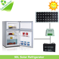 Mini réfrigérateur solaire à porte simple de nouvelle conception, 80 L