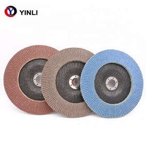 4.5" X 7/8"  Grit 60 Zirconia Fillet Weld Flap Disc Type 27 Flat Stainless Steel Polishing Wheels - Product Image 6