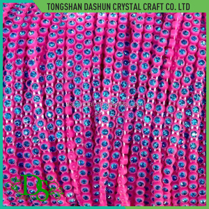 Sparkling Guatemala color mezclado bandas piedra recorte <span class=keywords><strong>para</strong></span> <span class=keywords><strong>la</strong></span> ropa rhinestone Cadena de ajuste - Product Image 2