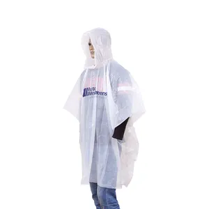 Wholesale Emergency Waterproof rain poncho with custom print