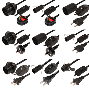 Cáp Ngoài Trời 220V Dimmer Salt Đèn Giữ 2 Pin Cắm Châu Âu E27 Bộ Dây Đèn - Product Image 2