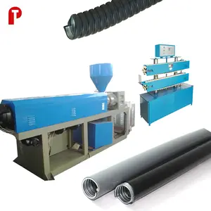 Plastic coated extrusion machine for flexible metal conduit