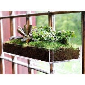 Nuovo vassoio per vasi da fiori trasparente personalizzato vassoio per fioriera a goccia in acrilico per giardini di erbe - Product Image 5