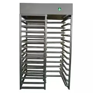 Security Fingerprint and Qr code scanner Access Control Barrier Gate Full Height Turnstile