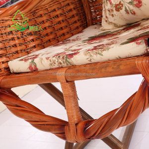 เก้าอี้ไม้ไผ่สานพร้อมขาตั้งสำหรับชิงช้าหวายแท้จากไม้ไผ่ในร่ม - Product Image 4