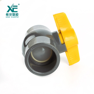 Hohe qualität gelb schmetterling griff <span class=keywords><strong>pvc</strong></span> kompakte tor ball ventil - Product Image 6