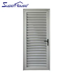 Superhouse-puerta abatible con buen rendimiento de ventilación, persiana exterior de aluminio, puertas francesas