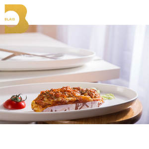 Grande assiette ovale en céramique blanche personnalisée de 20 pouces, bon marché, en gros, pour le poisson/le beurre - Product Image 5