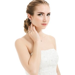 LUOTEEMI — <span class=keywords><strong>boucles</strong></span> <span class=keywords><strong>d</strong></span>'<span class=keywords><strong>oreilles</strong></span> <span class=keywords><strong>pendantes</strong></span> pour femmes, Mini pendentif rond en cristal, <span class=keywords><strong>diamant</strong></span> CZ, haute qualité, vente en gros - Product Image 3