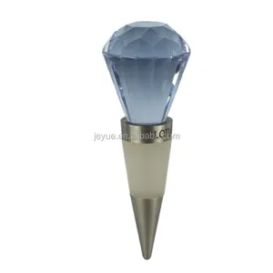 Sky Blue Glass Crystal Diamond Wine Bottle Stopper