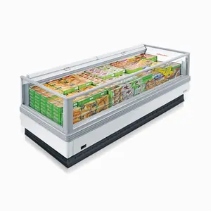 Supermarkt Gefrorenes Fleisch Eis Display Island Chest Freezer Kühlschrank Chiller