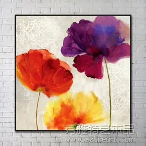 La dernière conception best - seller wall art fleur peinture acrylique
