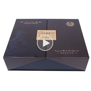 Tùy Chỉnh Thương Hiệu Nam Châm Hộp Rượu Nhà Máy, Trung Mở Hộp Rượu Giấy - Product Image 1