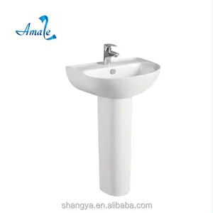Sanitary Ware Pedestal Bathroom Ceramic Vanity Pedestal Basin/Wash Basin India Sink