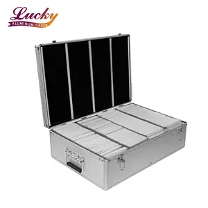 Silver on Silver Aluminum CD Storage Box Aluminum 1000 CD DVD Case