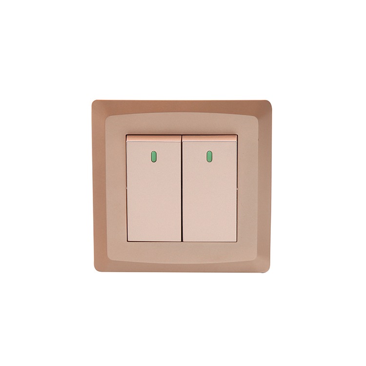 VNX Wholesaler Price 2Gang 1Way 2Way Multiple Colors UK Standard Household Appliances Safety Electrical Wall Switches