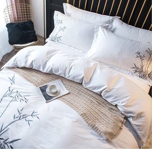 Bán Sỉ Khăn Trải Giường Khách Sạn Màu Trắng Đặt Làm Tại Nhà Khách Sạn Bệnh Viện 100% Cotton - Product Image 3