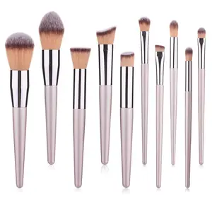 New 1pcs Makeup Brush Private Label Kit Champagne Cosmetic Beauty Tools Eyeshadow Eyeliner Blush Brush Set OEM