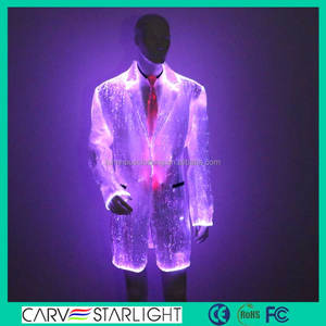 2015 de fibra óptica led led de iluminación luminoso para <span class=keywords><strong>hombre</strong></span> chaqueta cazadora - Product Image 3
