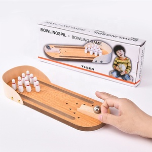 Lucu Pabrik Grosir Mini Kayu Desktop Bowling Permainan Mini Tabletop Bowling Mainan - Product Image 4