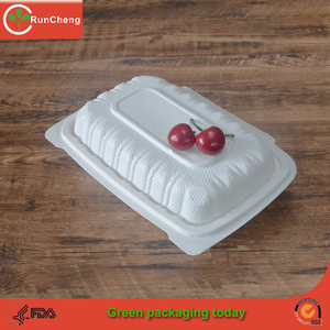 9 "6H desechable 1 compartimento contenedor de alimentos fiambrera ecológica 200 uds/cartón - Product Image 5