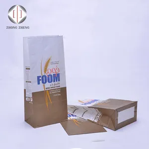 Wholesale Custom Logo 100gsm White Kraft Paper 2 Kg Paper Bags For Maize Wheat Flour