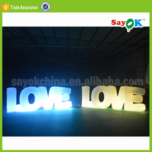 Luz led carta de amor de la boda carta inflable gigante cartas para alquiler - Product Image 6