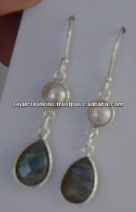 925 <b>Sterling</b> <b>Silver</b> Fine <b>Hoop</b> <b>Earrings</b> with Smoky Topaz Gold Plated in Cute Style for Wedding Party or Gift - Product Image 1