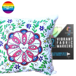 12 colori a doppia punta tessuto marcatori con fine e ampio consigli di non-tossico <span class=keywords><strong>lavabile</strong></span> o permanente di inchiostro <span class=keywords><strong>per</strong></span> la selezione - Product Image 3