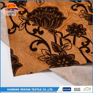 Haute qualité 250gsm ou <span class=keywords><strong>Personnalisé</strong></span> floqué velours tissu - Product Image 1