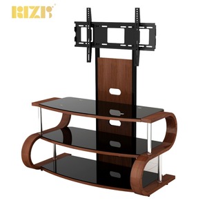 Mobile <span class=keywords><strong>TV</strong></span> <span class=keywords><strong>in</strong></span> Legno Curvato con Vernice Naturale per Soggiorno, Nuovo Design per <span class=keywords><strong>TV</strong></span> LCD LED da 32\" a 55\" - Product Image 2