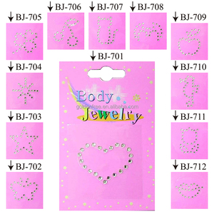 Pegatinas de Joyería Brillante de Cristal de Imitación de Alta Calidad Autoadhesivas para Cara y Cuerpo a Bajo Precio - Product Image 2